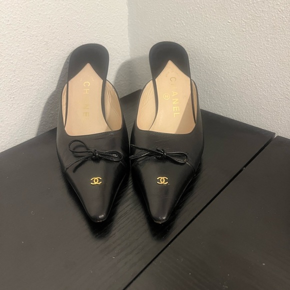 CHANEL Shoes - Vintage Chanel Black Mules